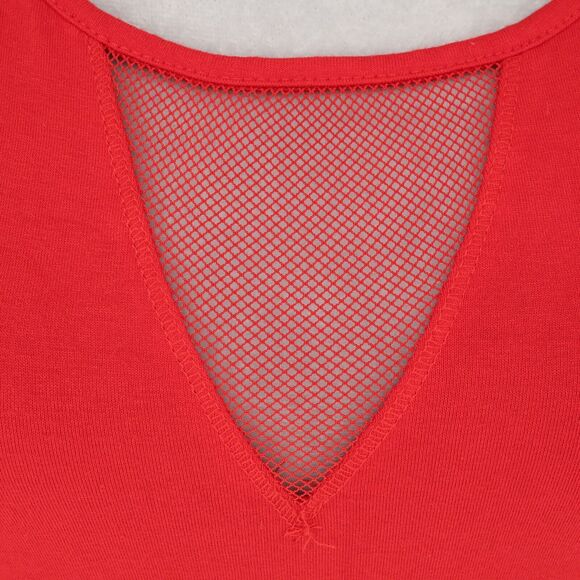 Vince Camuto Dress Womens Medium Red Maxi Stretch Knit Sleeveless Beach Resort - Picture 6 of 12